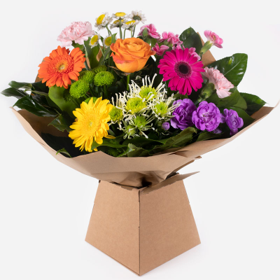 Jelly Bean
 - This amazing profusion of colour is bound to brighten the dullest of days. A vibrant and joyful floral gift with character in abundance.
