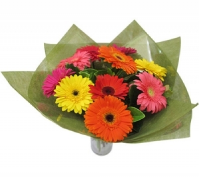 happy day - a bouquet of mix color gerbera. a great gift to bright someones day up.