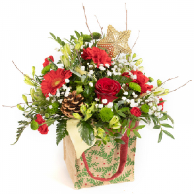 Jingle Bells - A selection of customer favourite flowers and foliage in a design that’s simply the perfect Christmas present. 
